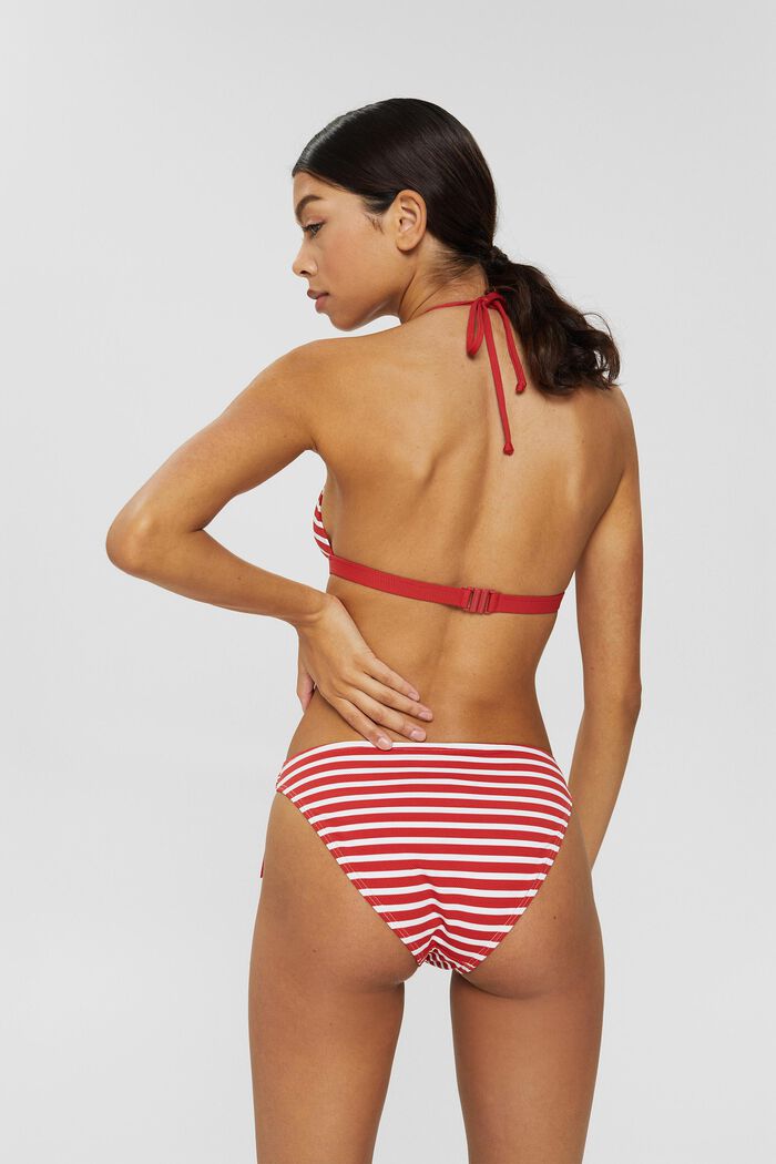 Recycled: striped bikini briefs, RED, detail image number 2