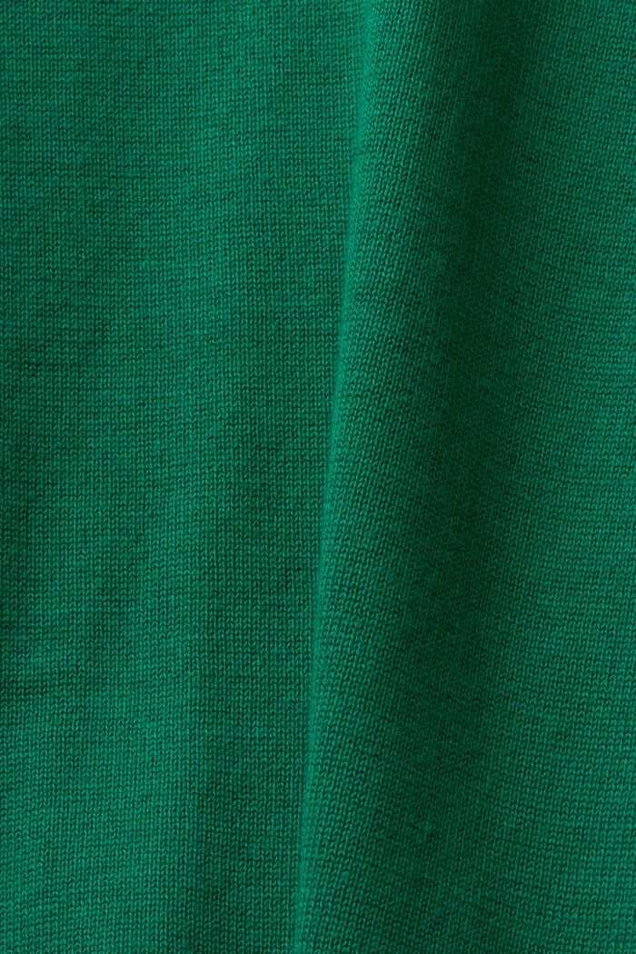 Oversized jumper, 100% cotton, DARK GREEN, detail image number 6