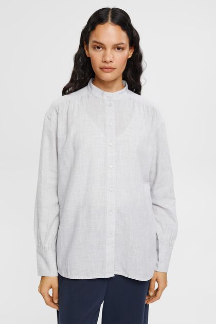 Structured blouse, cotton blend