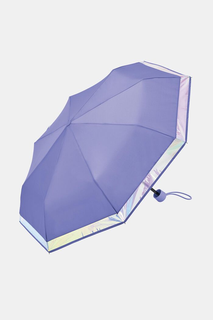 Pocket umbrella with iridescent edging, ONE COLOR, detail image number 0