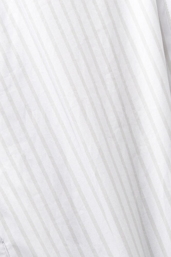 Striped Poplin Shirt Dress, LIGHT GREY, detail image number 4