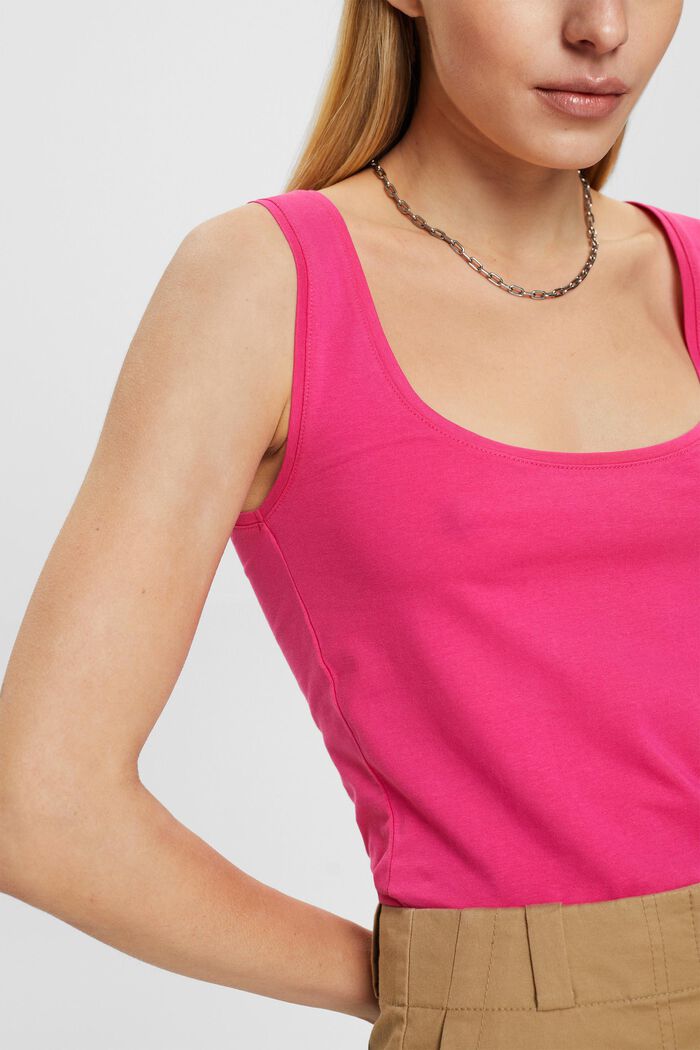 Organic cotton vest top, PINK FUCHSIA, detail image number 2