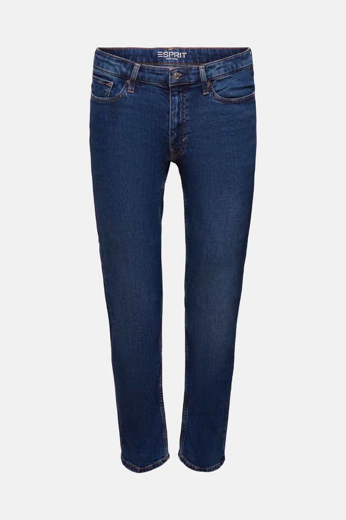 Mid-Rise Straight Jeans, BLUE DARK WASHED, detail image number 7