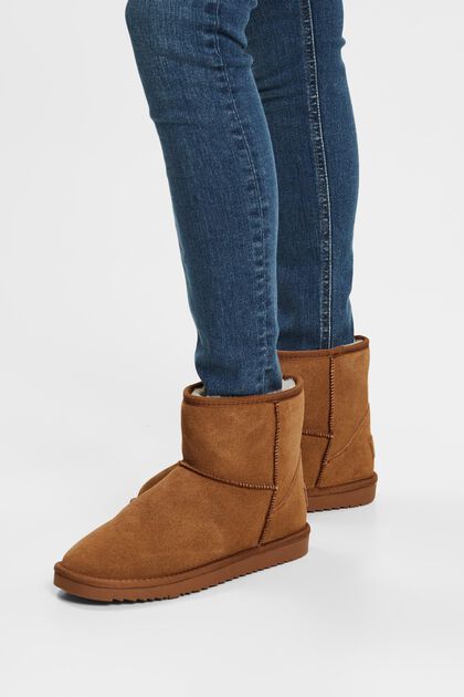 Suede Faux Fur Lined Boots