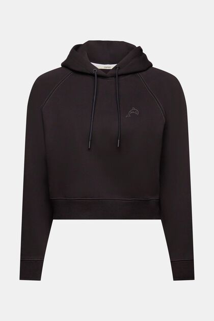 Cropped hoodie with dolphin logo
