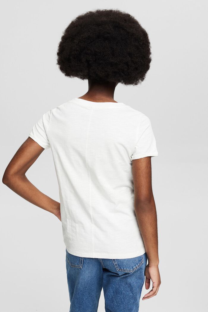 Printed T-shirt, 100% organic cotton, OFF WHITE, detail image number 3