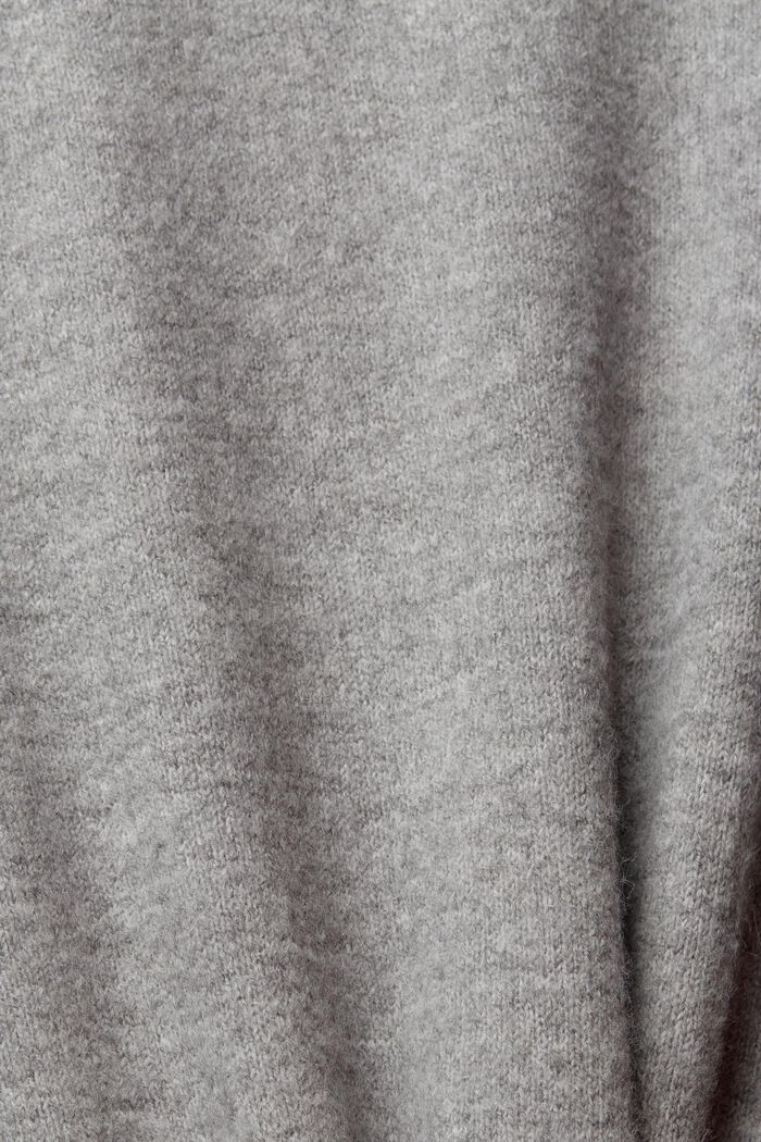 Knitted roll neck sweater, MEDIUM GREY, detail image number 4