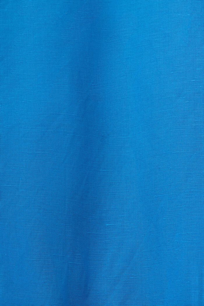 Belted tunica dress, linen blend, BRIGHT BLUE, detail image number 4