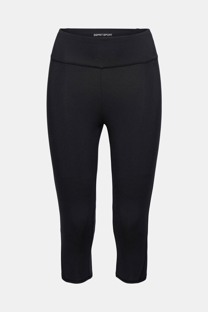 Recycled: high-performance leggings with an E-DRY finish, BLACK, overview