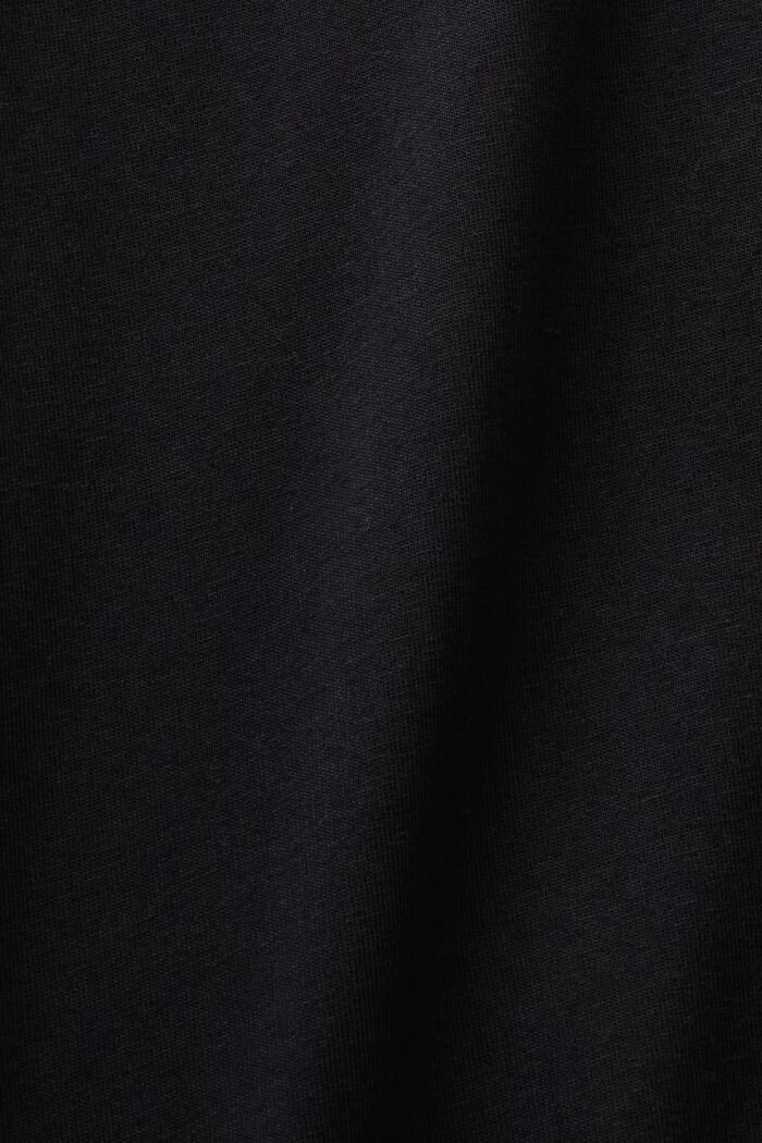 Mixed Material Midi Dress, BLACK, detail image number 4