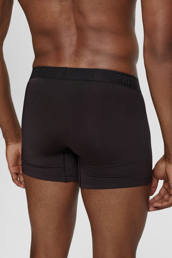 Multi-pack long microfibre stretch men's shorts, BLACK, detail image number 1
