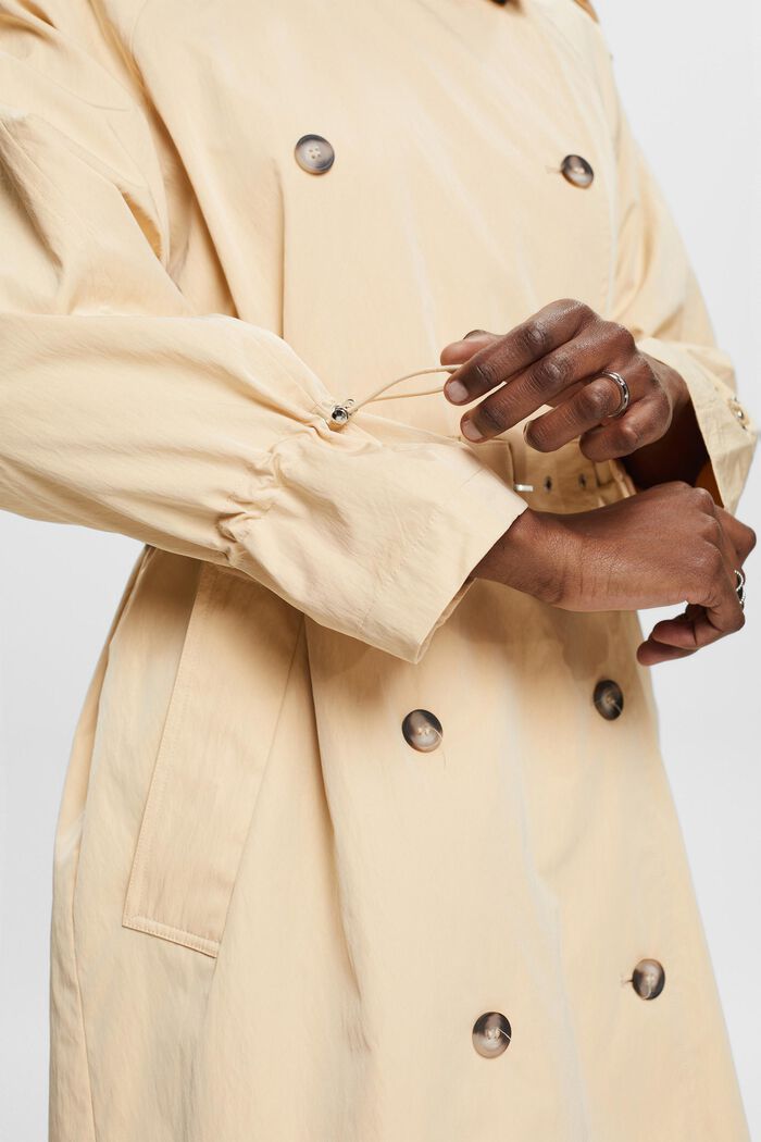 Belted Double-Breasted Trench Coat, SAND, detail image number 2