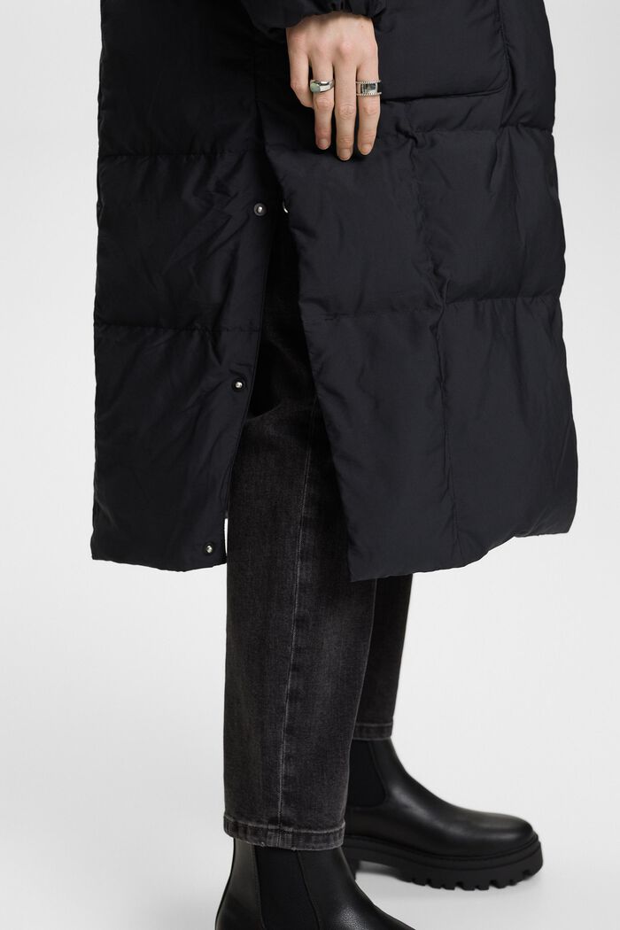 Hooded Puffer Coat, BLACK, detail image number 2