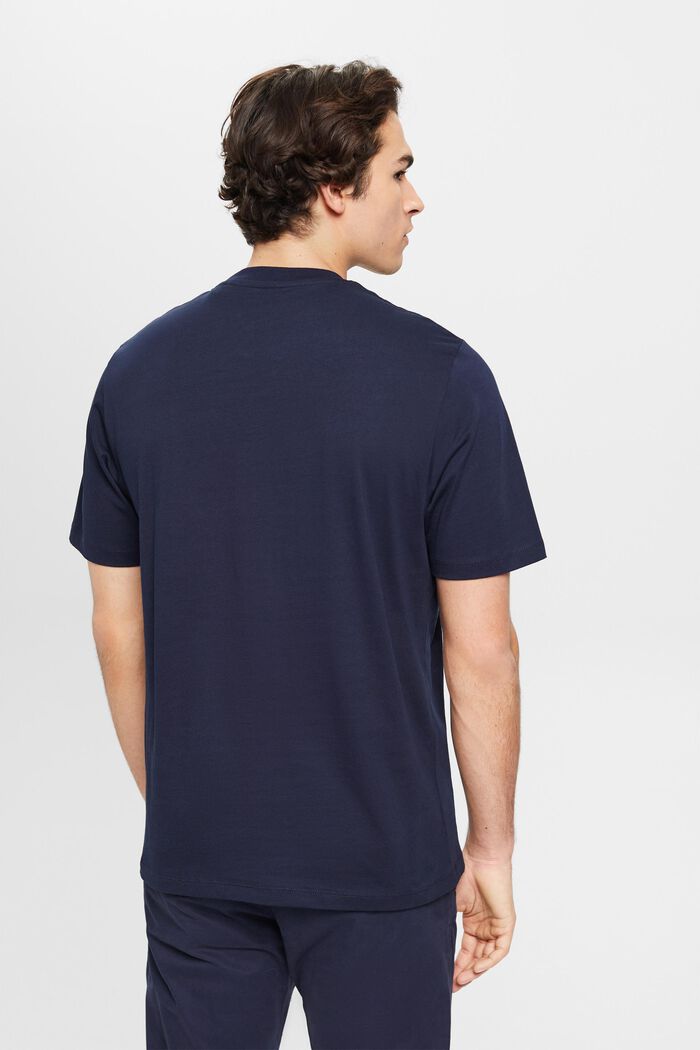 Relaxed fit cotton t-shirt with front print, NAVY, detail image number 3