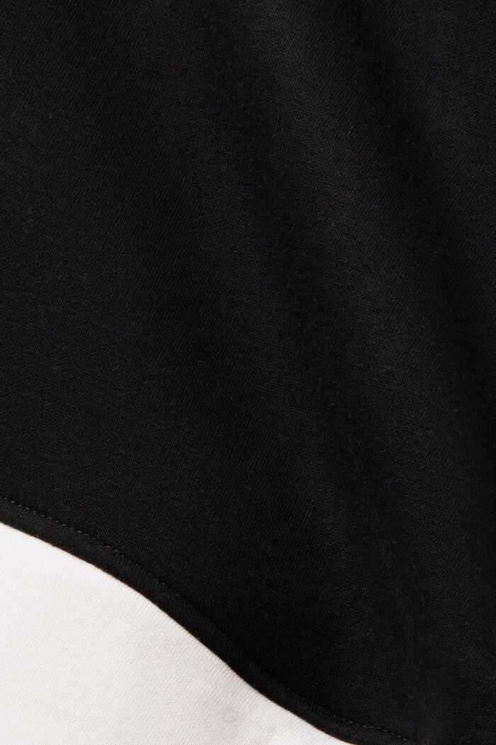 Zip-up jersey cardigan, BLACK, detail image number 4