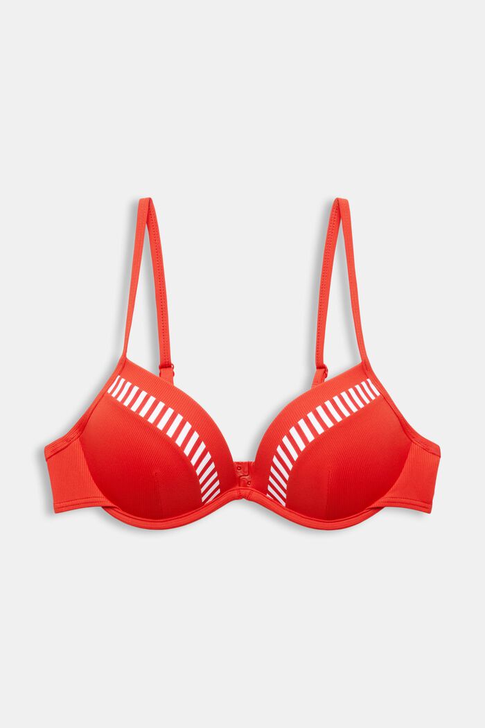 Padded Underwire Bikini Top, DARK RED, detail image number 5