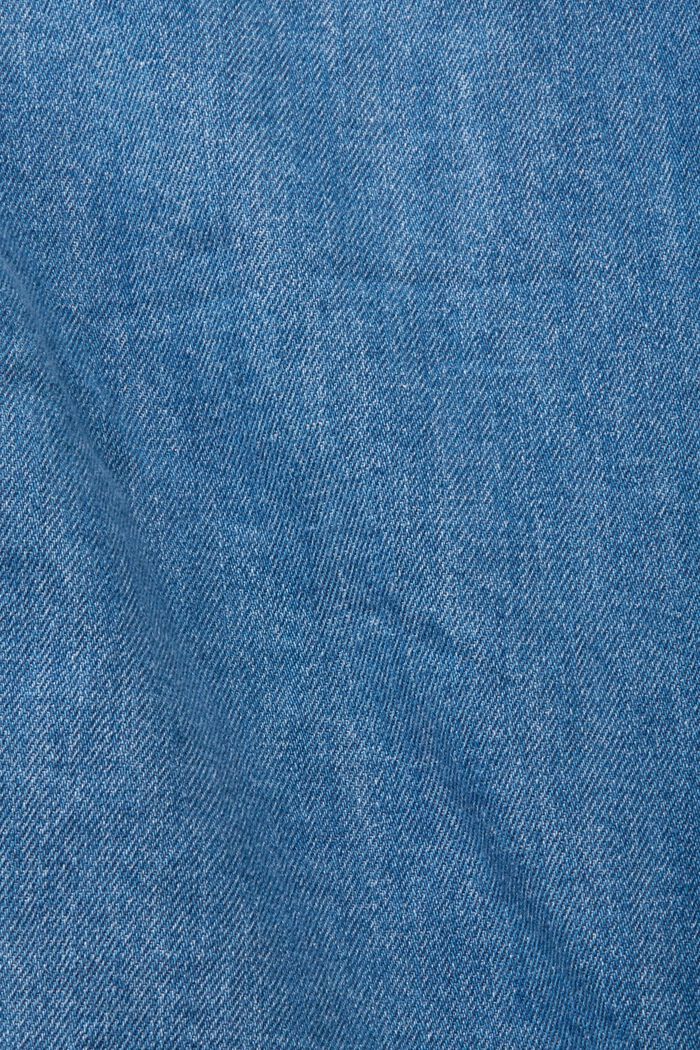 Snap Front Denim Shirt, BLUE MEDIUM WASHED, detail image number 5