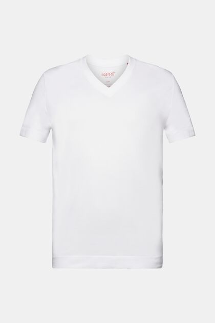 Jersey V-neck t-shirt, 100% cotton