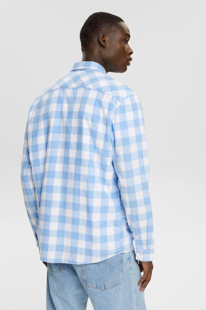 Vichy-checked flannel shirt of sustainable cotton, BRIGHT BLUE, detail image number 3