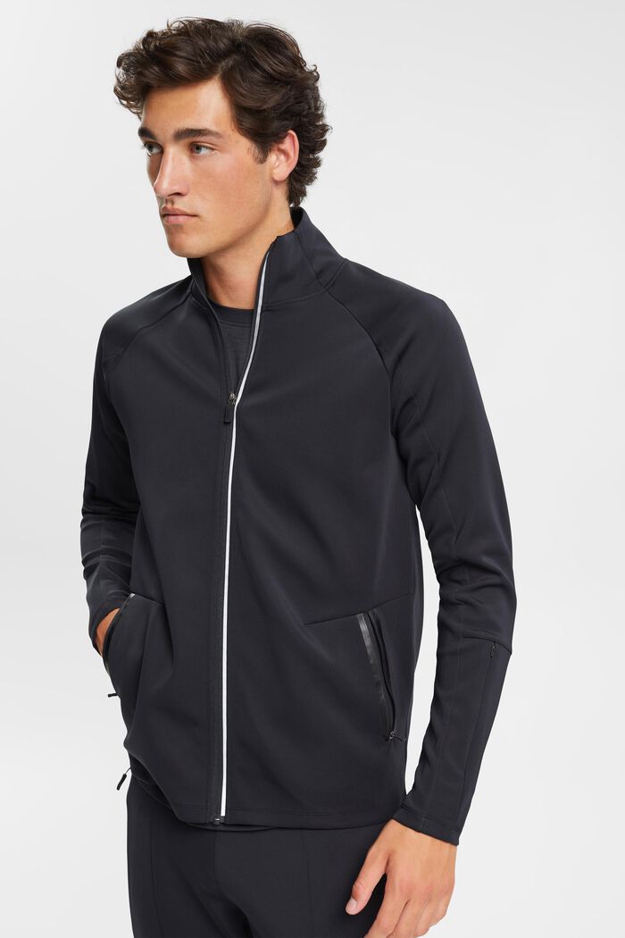Active zip jacket, BLACK, detail image number 0