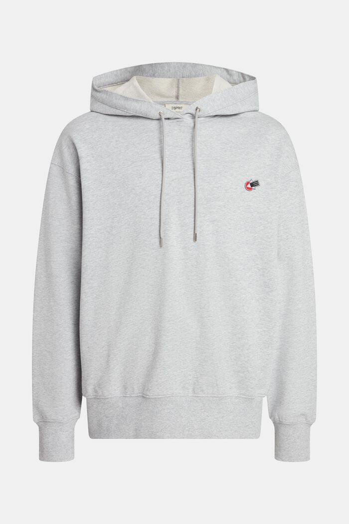 Graphic Reunion Chest Logo Hoodie, LIGHT GREY, detail image number 4