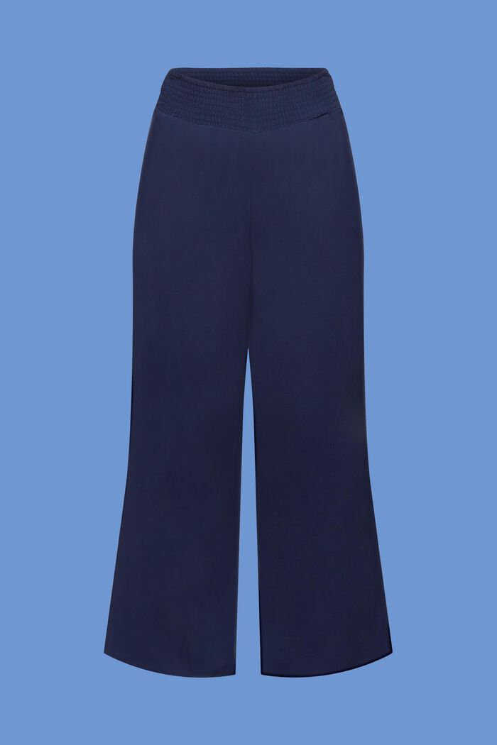 Wide leg pull-on trousers, NAVY, detail image number 7