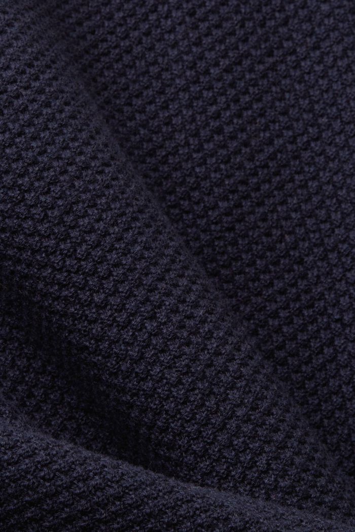 Textured half-zip polo shirt, NAVY, detail image number 5