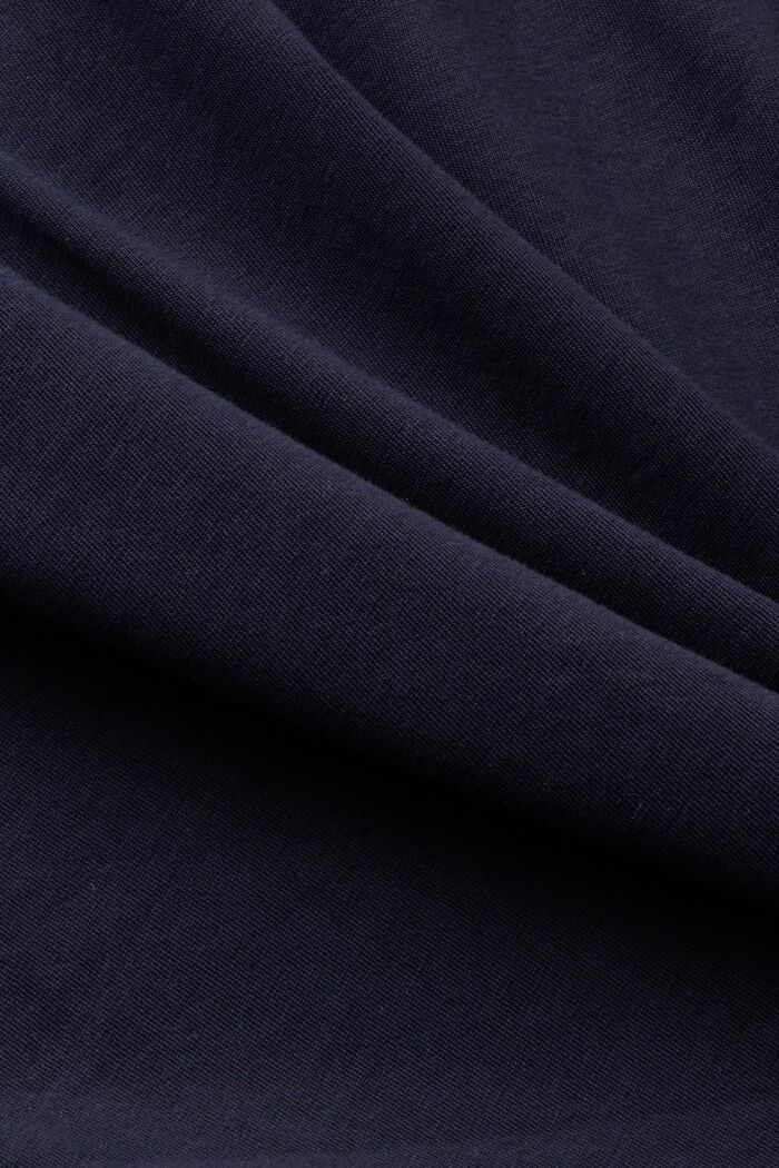 Cotton t-shirt with contrasting stripe, NAVY, detail image number 5