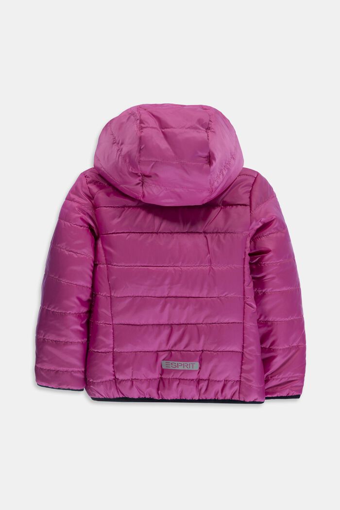 Quilted jacket with a hood, PINK, detail image number 1