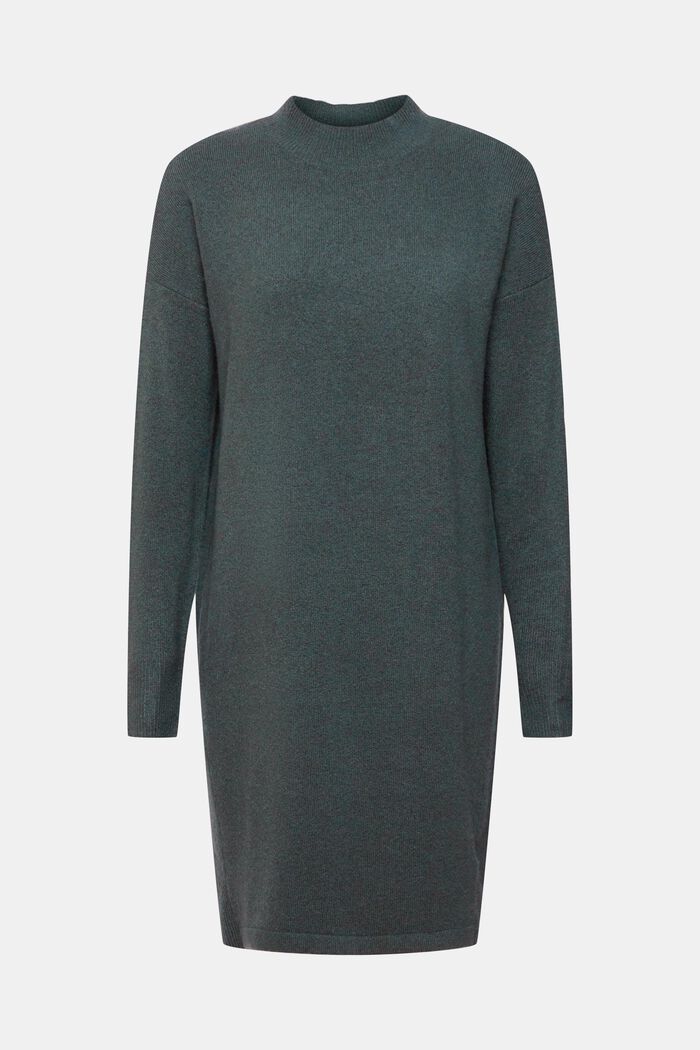 Knitted wool blend dress with mock neck