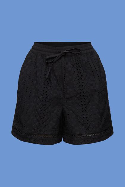 Embroidered shorts, LENZING™ ECOVERO™