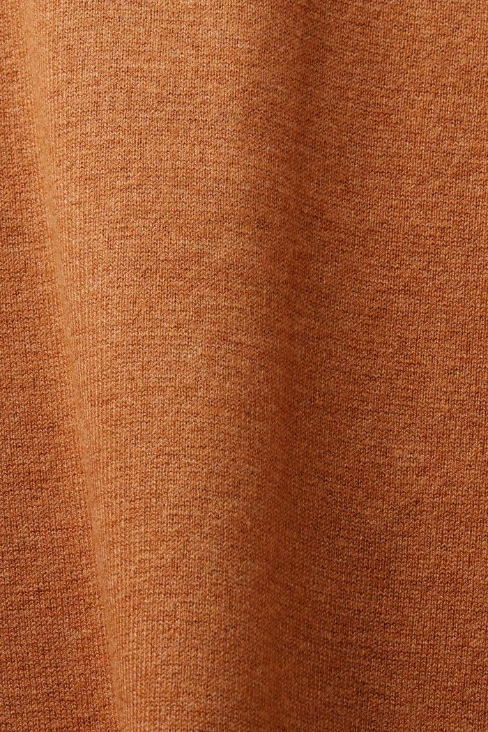 Mock Neck Knit Dress, CARAMEL, detail image number 5