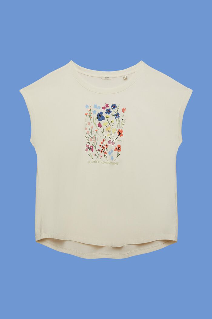 CURVY t-shirt with front print, 100% cotton, ICE, detail image number 6