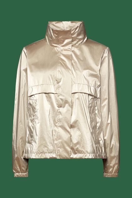 Metallic Coated Windbreaker Jacket