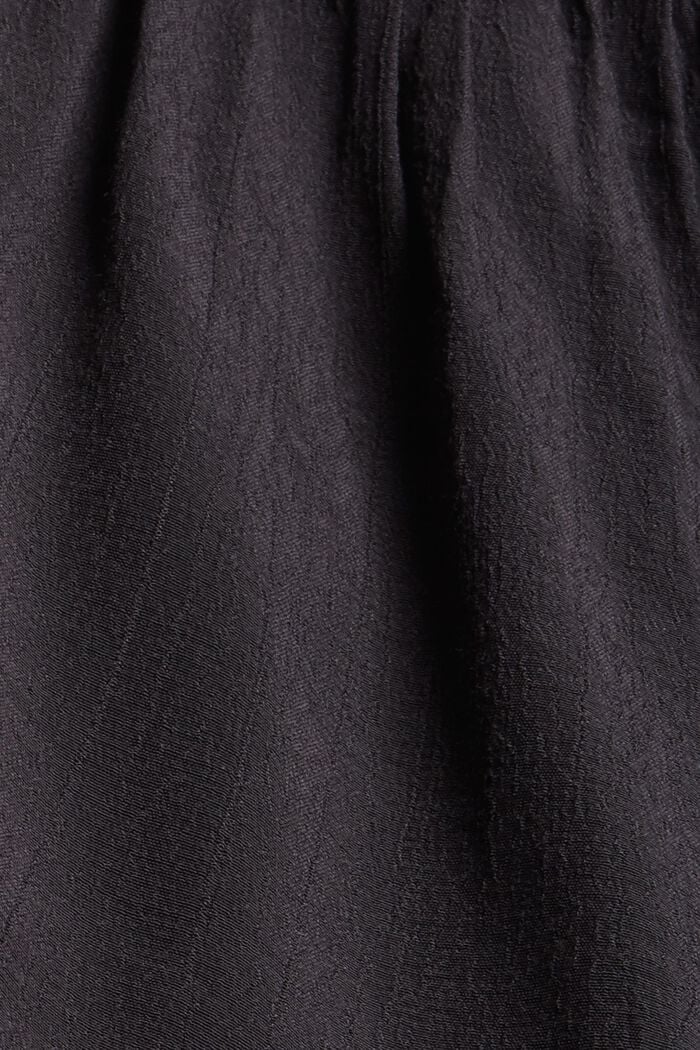 Smocked mini flounce skirt, made of LENZING™ ECOVERO™, BLACK, detail image number 4