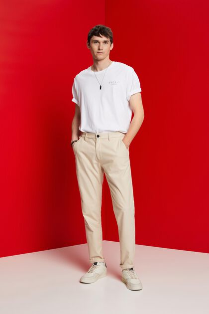 Brushed chino trousers