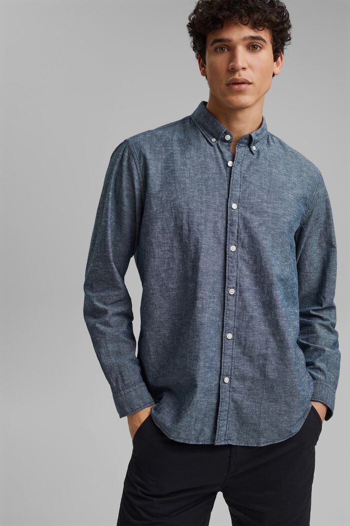 Linen/organic cotton: button-down shirt