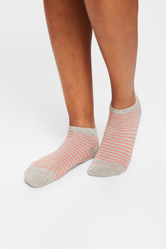2-Pack Striped Sneaker Socks, STORM GREY, detail image number 1
