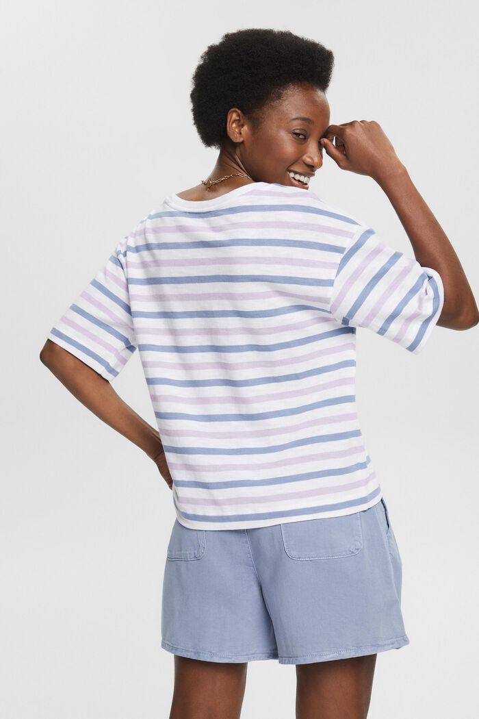 striped T-shirt, LILAC, detail image number 3