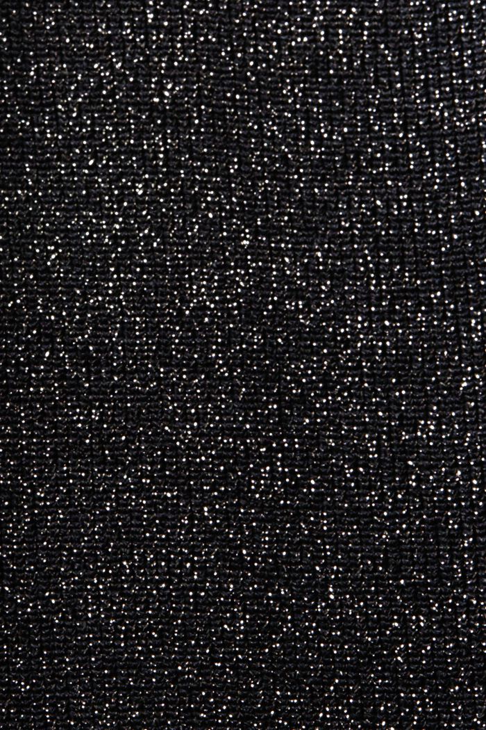 Shimmering Wide Leg Knit Pants, BLACK, detail image number 5