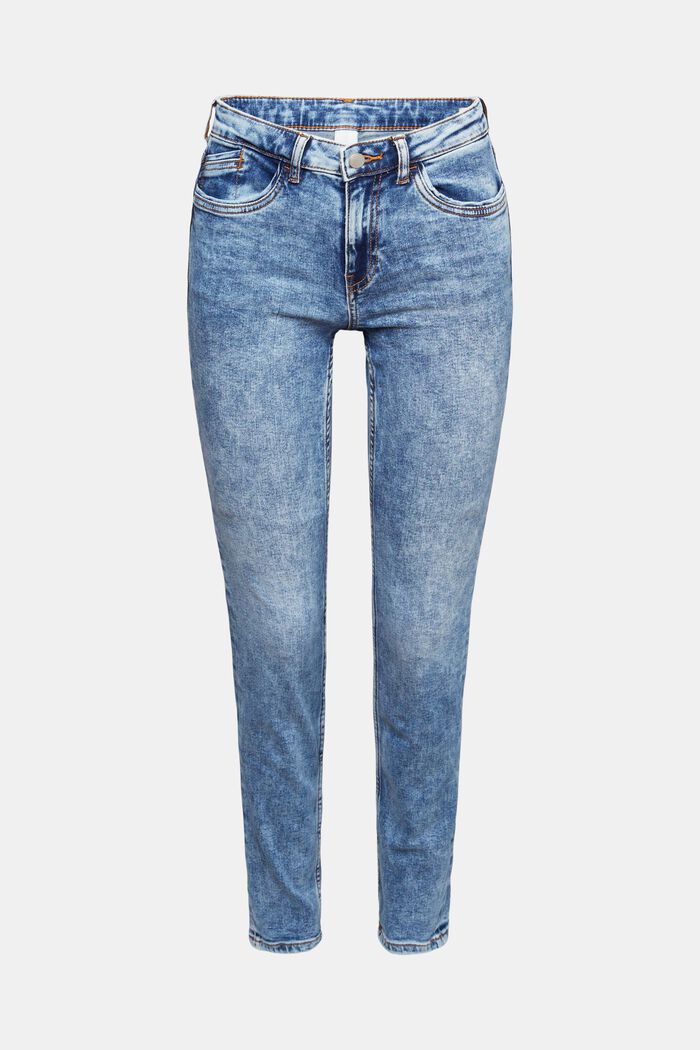 Slim fit stretch jeans, BLUE MEDIUM WASHED, detail image number 7