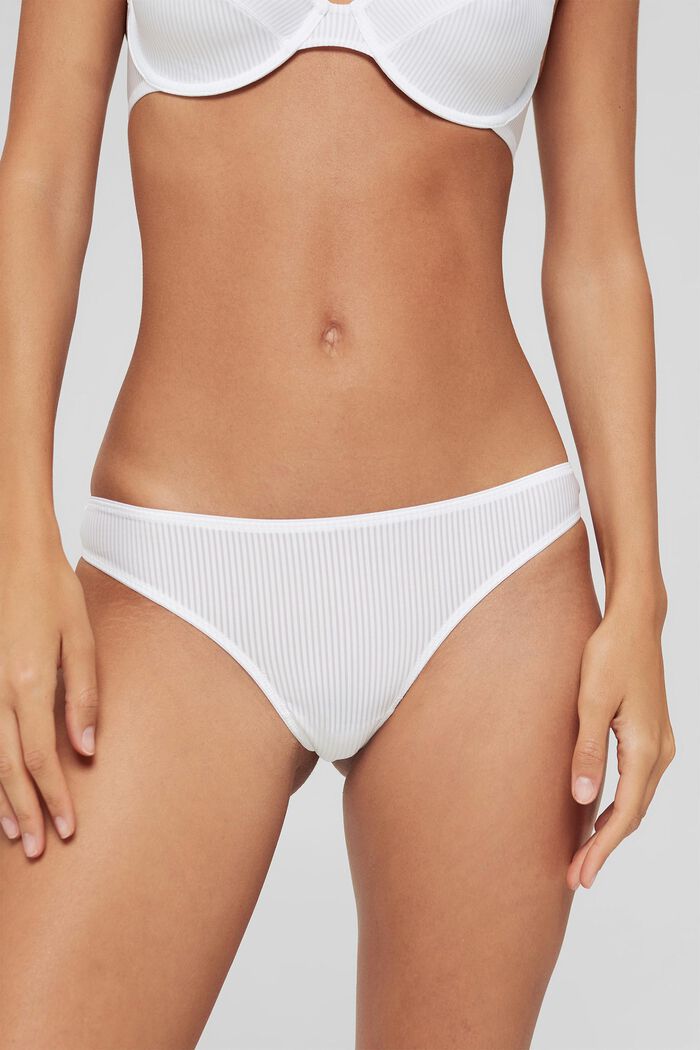 Recycled: microfibre hipster thong, WHITE, detail image number 1