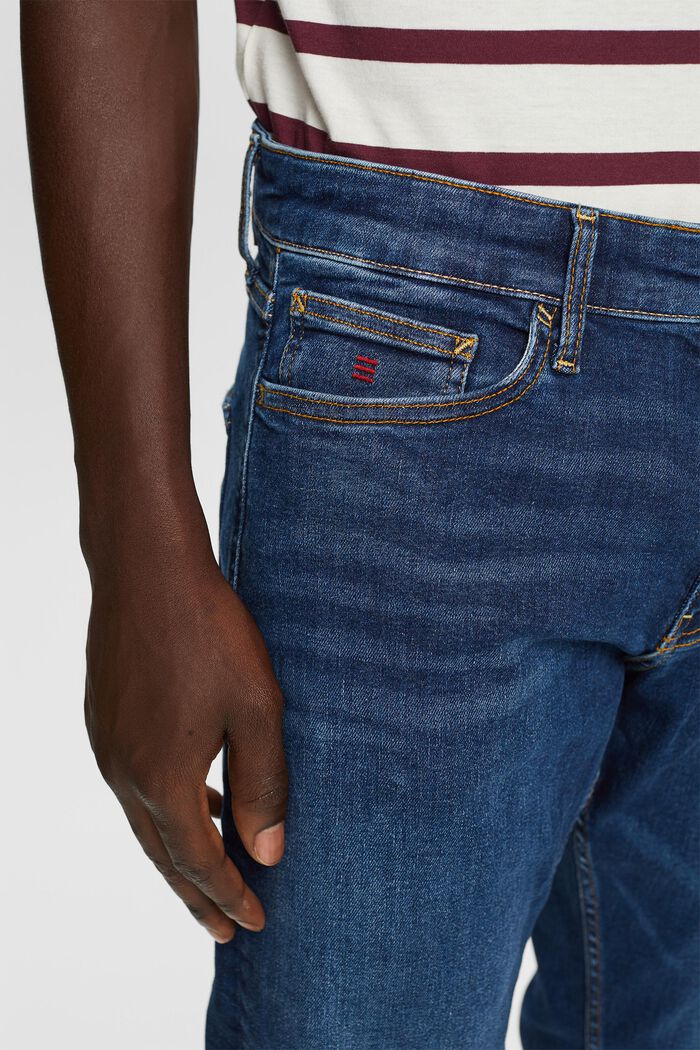 Mid-Rise Slim Jeans, BLUE DARK WASHED, detail image number 2