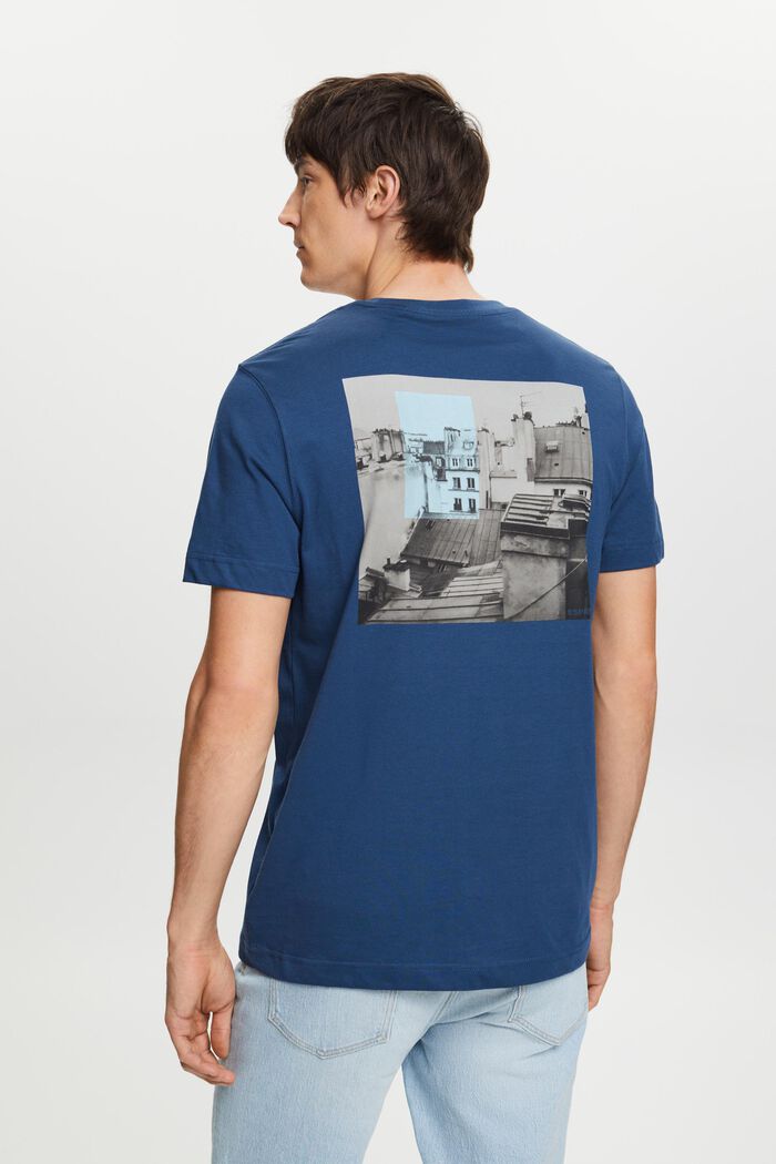 T-shirt with front and back print, GREY BLUE, detail image number 3