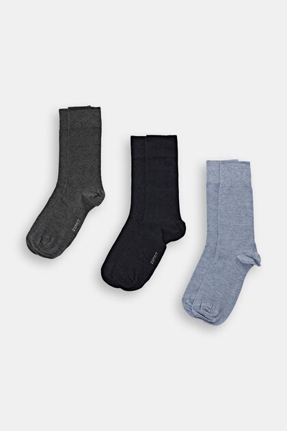 3-pack of socks, organic cotton