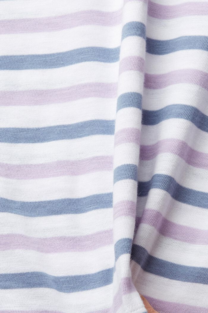 striped T-shirt, LILAC, detail image number 4