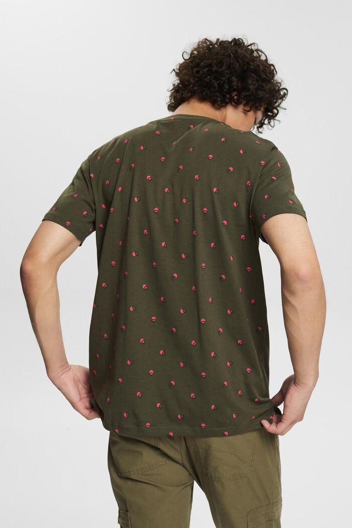 Jersey T-shirt with a print, DARK KHAKI, detail image number 2