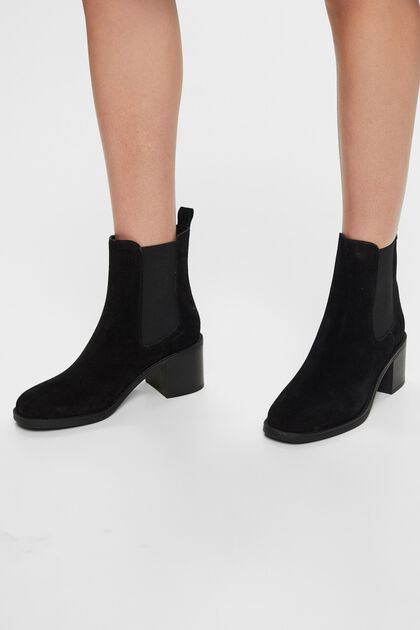 Suede Block Heel Boots