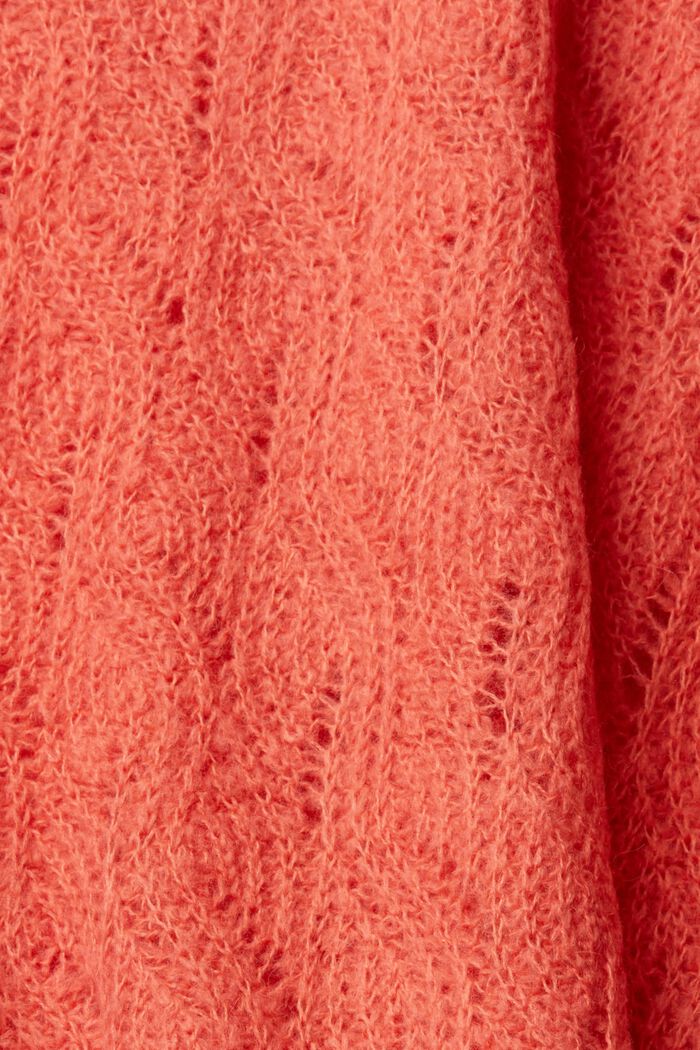 Pointelle cardigan, CORAL, detail image number 1