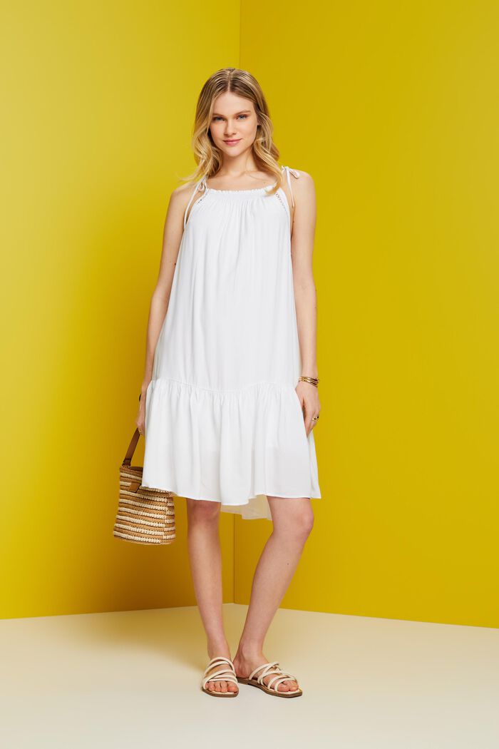 Strappy dress with smock, WHITE, detail image number 1